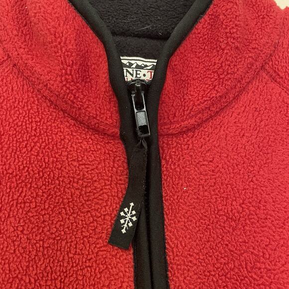 Alpine Tek Men’s Long Sleeve Fleece Full Zip Pullover Red Size Medium - Picture 4 of 8